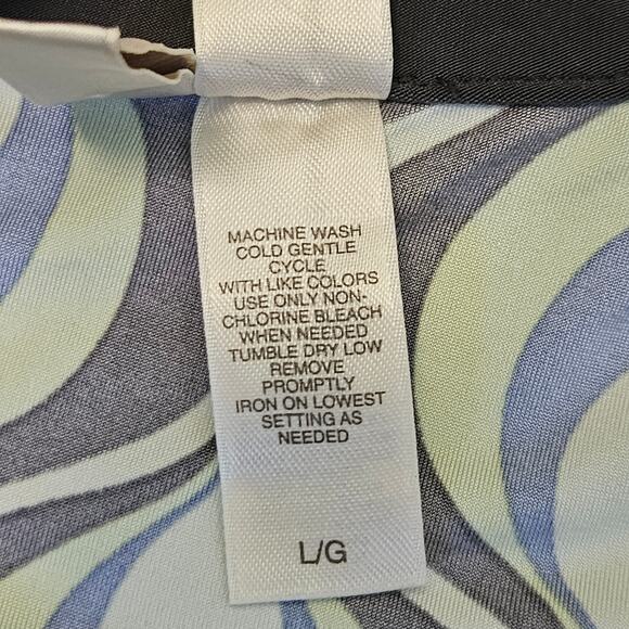 Ambrielle Dress Size Large Sleeveless Scoop Neck Peacock Print Retro Y2K Stretch - Picture 8 of 9